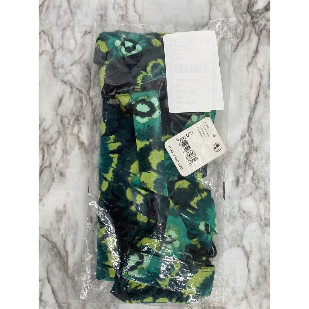 Free People Revolve NWT Give Me More Top Strappy Back Black Combo Green Sm New - Picture 10 of 11